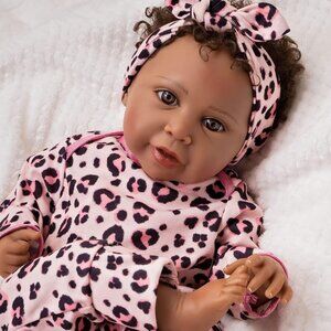 Realistic Black  Reborn Toddler Doll20" Girl African-American New Year Birthday